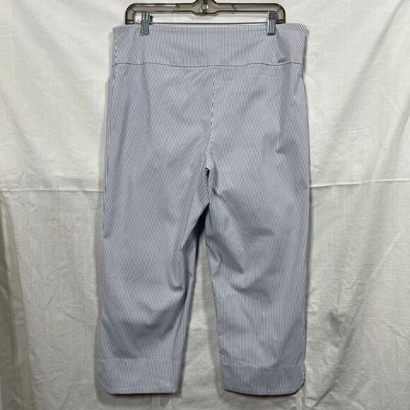 S.C. & CO Striped Capri Pants Pullon Elastic Waist Women's Sz 14 - Picture 2 of 7